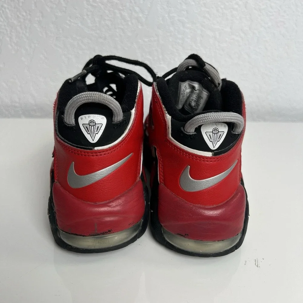 Nike Air More Uptempo PS Black University Red Kids Sneakers Sz 1.5Y Child
